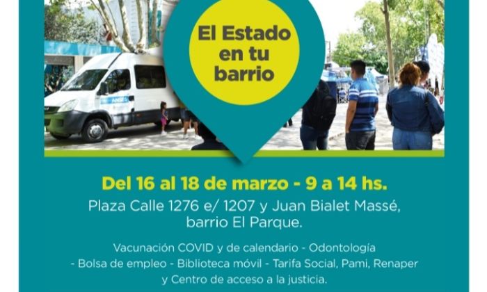 “El Estado en tu barrio” llega al barrio El Parque, donde los vecinos podrán interiorizarse sobre programas municipales