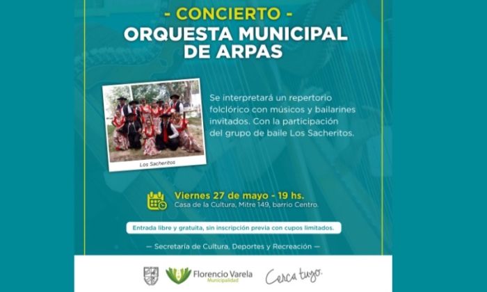 F. Varela: Una nueva presentación de la Orquesta Municipal de Arpas