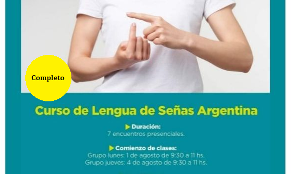 Florencio Varela: En pocas horas, completaron cupos para el curso sobre Lengua de Señas