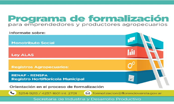 Florencio Varela: Programa de Formalización para emprendimientos y producción agropecuaria