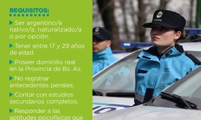 Florencio Varela: Súmate a la fuerza 2023, formá parte de la Policía bonaerense