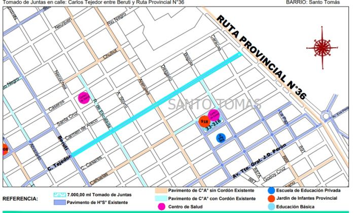 El Municipio Varelenese estipuló reconstrucción vial de calle Patagones en Presidente Avellaneda