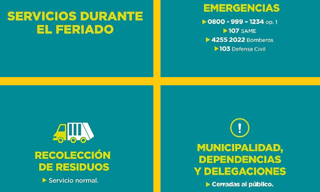 Florencio Varela: Servicios durante el feriado nacional