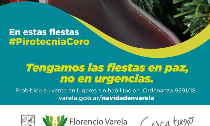 Florencio Varela: #PirotecniaCero para este fin de año