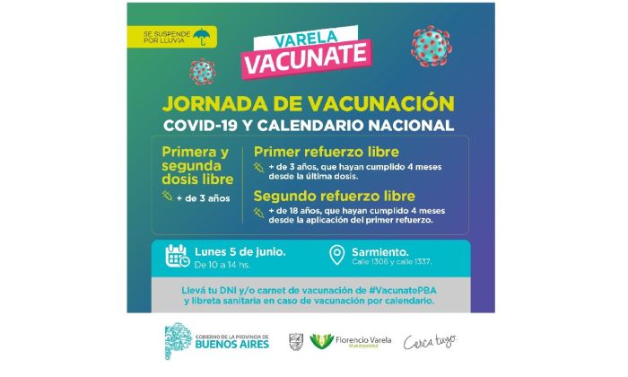 Florencio Varela - Jornadas de vacunación en los barrios – Fechas y horarios