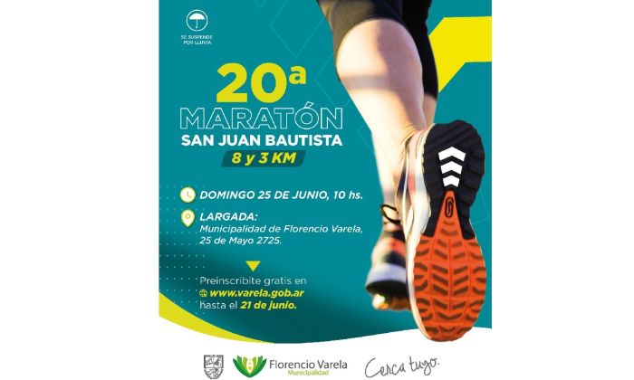 Florencio Varela - Maratón San Juan Bautista: últimos días de preinscripción