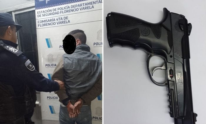 F.Varela - Amenzó con un arma de utilería y fue aprehendido