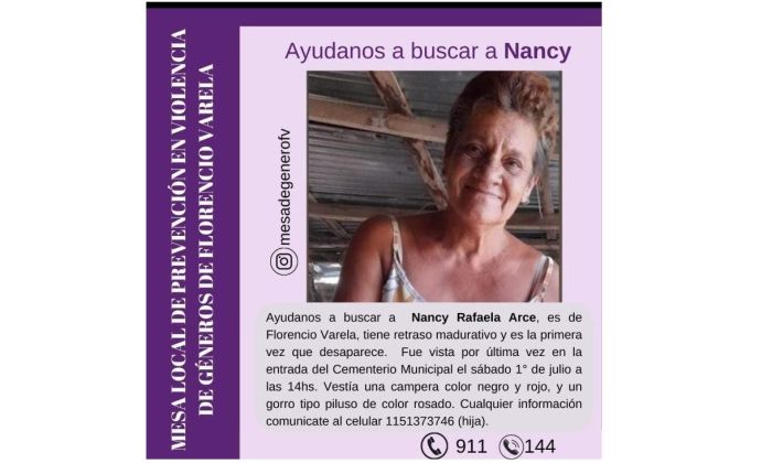 Florencio Varela – Encontraron a  Nancy, desaparecida desde el 1º de julio