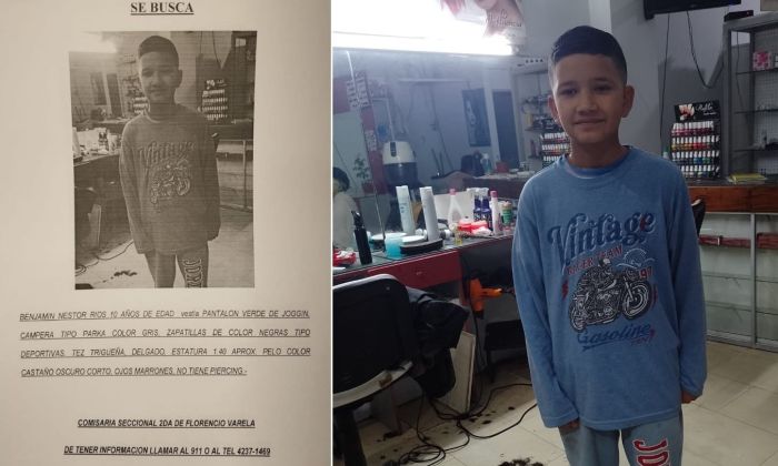 Florencio Varela – Se busca al niño Benjamín Ríos, de 10 años, desaparecido desde ayer