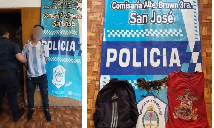 Almirante Brown – Un aprehendido por robo en casas particulares