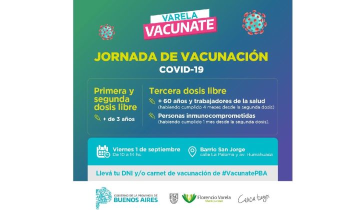 Florencio Varela – Jornada de vacunación en Barrio San Jorge