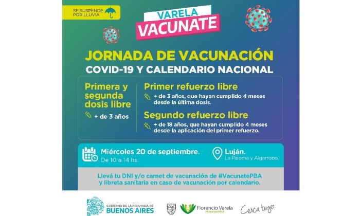 F. Varela – Miércoles 20 de setiembre - Vacunación en Barrio Luján