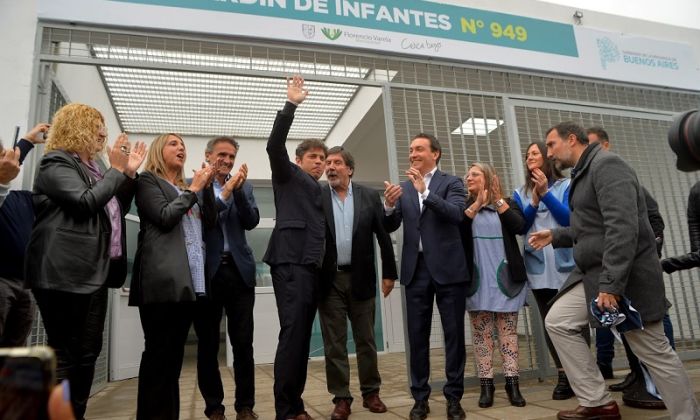 F. Varela: Watson, Kicillof y Katopodis inauguraron el Jardín 949 en Santa Rosa