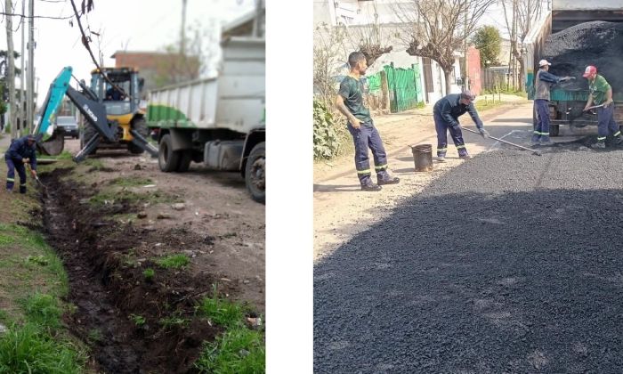 Florencio Varela - Labores de servicios públicos en Gobernador Costa y Bosques