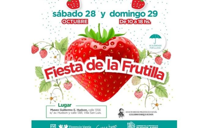 Llega la Fiesta de la Frutilla a Florencio Varela – 28 y 29 de octubre de 2023