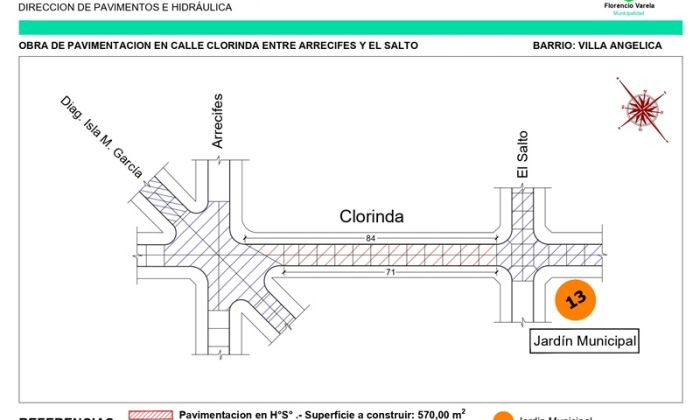 F. Varela - Asfaltos en Villa Angélica para mejorar el acceso a instituciones educativas