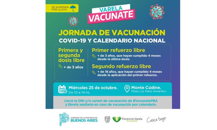 Florencio Varela – Operativo de vacunación en Monte Cúdine