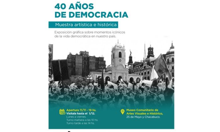 Florencio Varela - Inauguración de la muestra "40 años de Democracia"