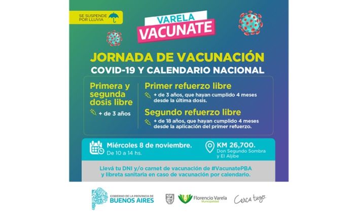 Florencio Varela – Jornada de vacunación en Km. 26,700