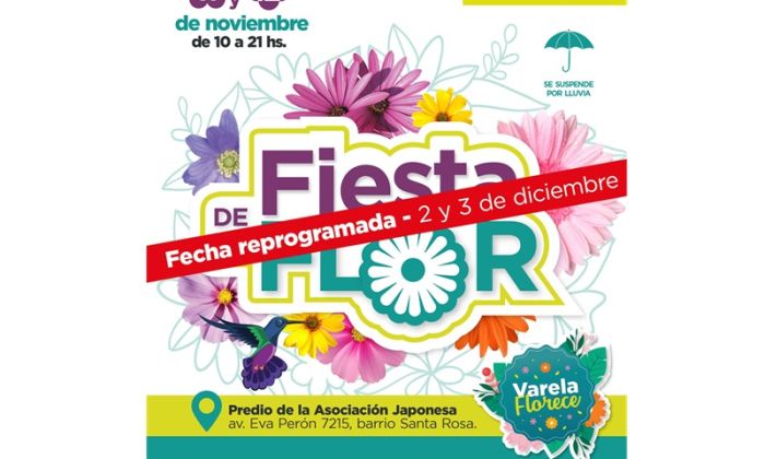 Florencio Varela – Fiesta de la Flor, reprogramada para el 2 y 3 de diciembre