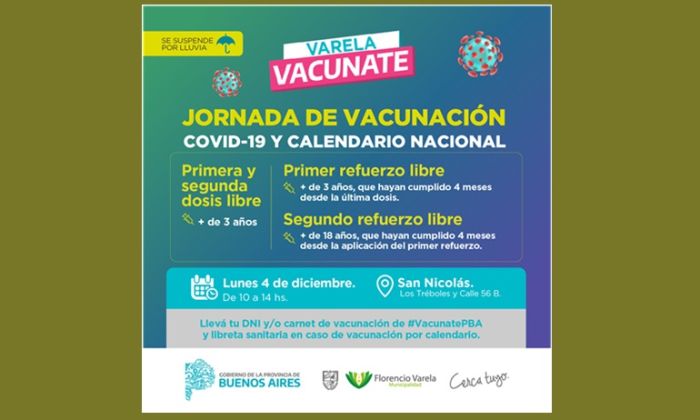 Florencio Varela - Operativos itinerantes de vacunación en los barrios