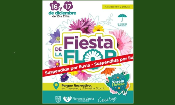 Florencio Varela - Suspensión de la Fiesta de la Flor