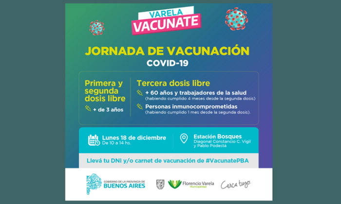 Florencio Varela – Jornada de vacunación en Estación Bosques