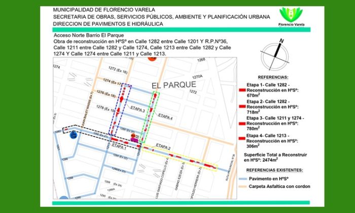 Florencio Varela - Avance en la obra de acceso Norte a El Parque