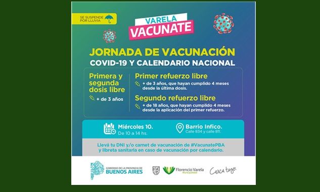 Florencio Varela – Jornada de vacunación en Barrio Infico