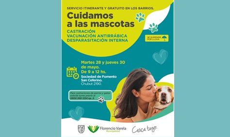 Florencio Varela – Atención itinerante y  gratuita para las mascotas, en los barrios