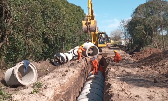 F. Varela - Municipio y Provincia avanzan con la obra en Ruta Provincial Nº53