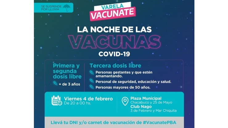 “La Noche de las Vacunas” en Florencio Varela