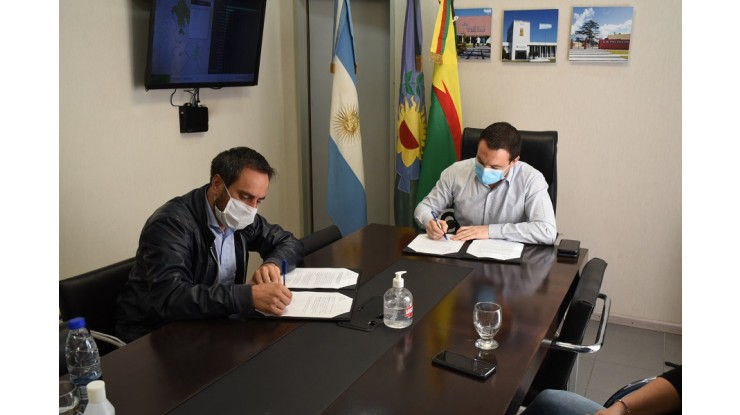 Andrés Watson junto al Ministro Juan Cabandié