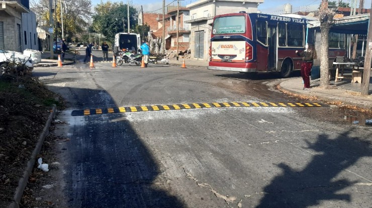 Seguridad Vial: colocan nuevos reductores de velocidad