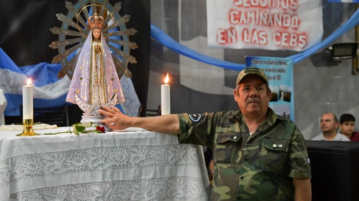 Emotiva misa y despedida a la Virgen de Luján de Malvinas