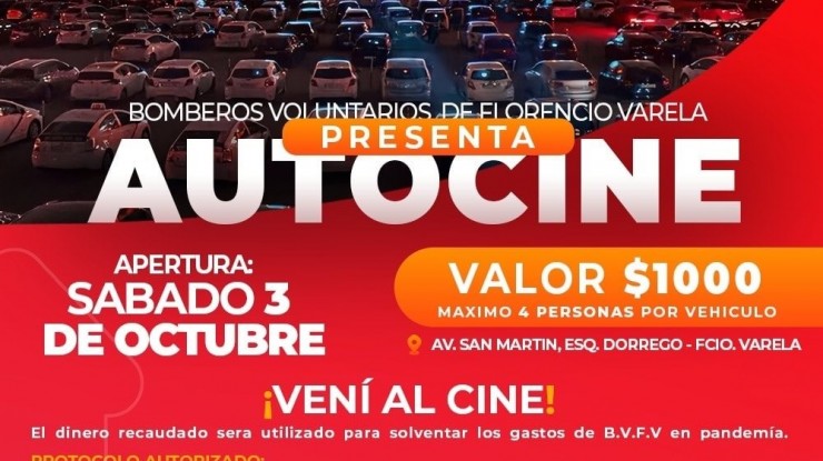 Finalmente abre el autocine en los Bomberos Voluntarios