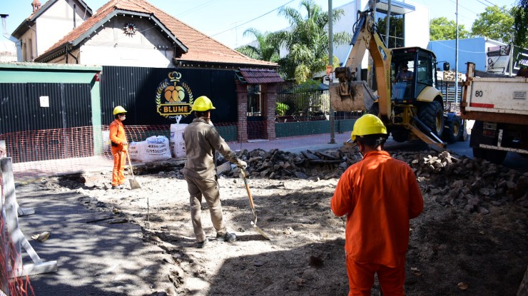 Tareas de repavimentación en casco céntrico