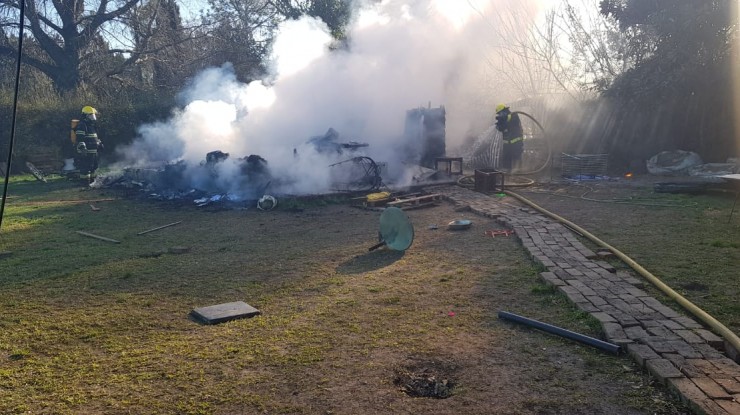 Ezeiza trágico incendio en una vivienda