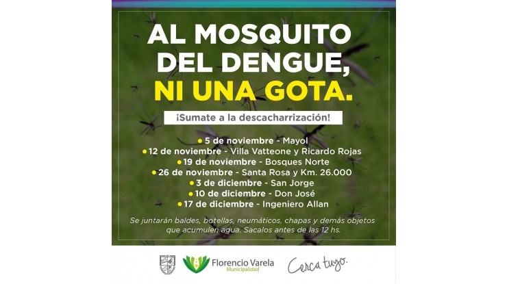 Instan a descacharrizar para prevenir dengue