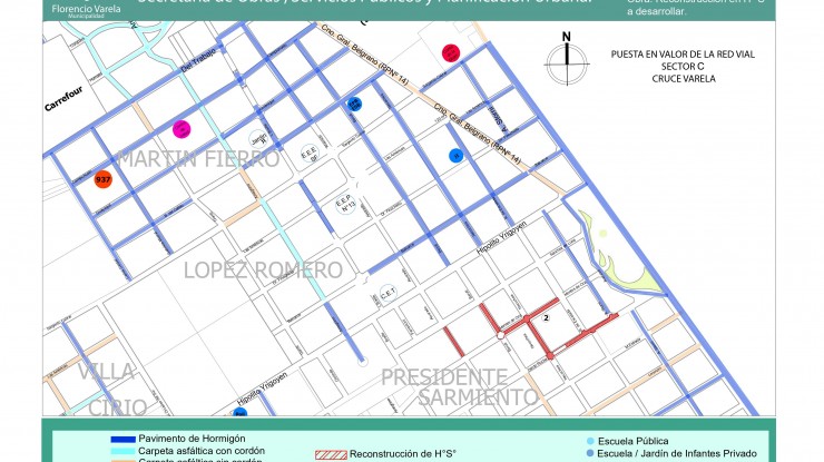 Inicio de tareas en Martín Fierro y López Romero