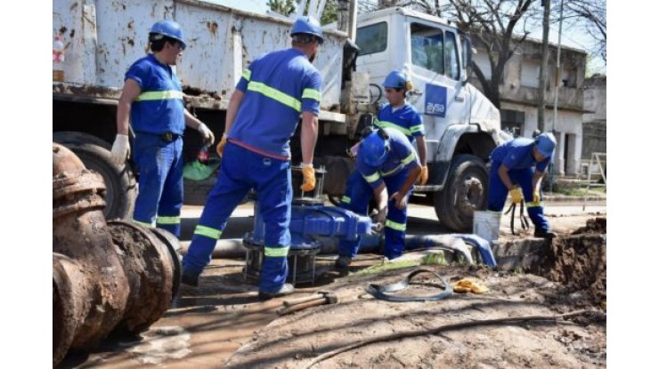 AySA informa tareas de emergencia