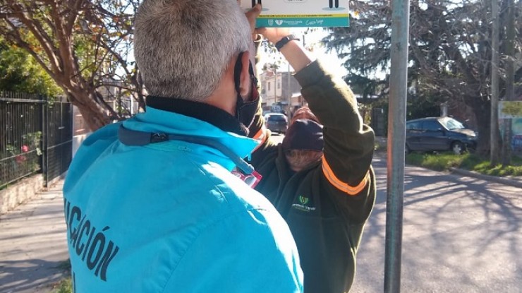 Señalización en paradas de colectivos 