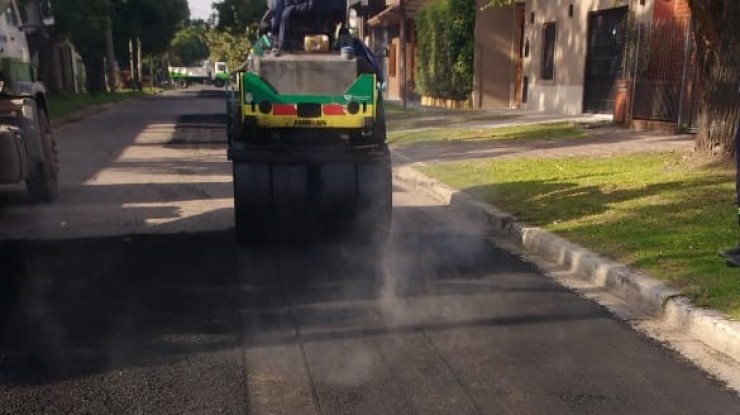 Villa Vatteone: trabajos de bacheo en diferentes calles