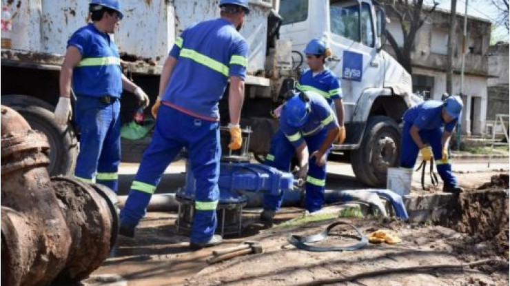 AySA informa tareas de emergencia