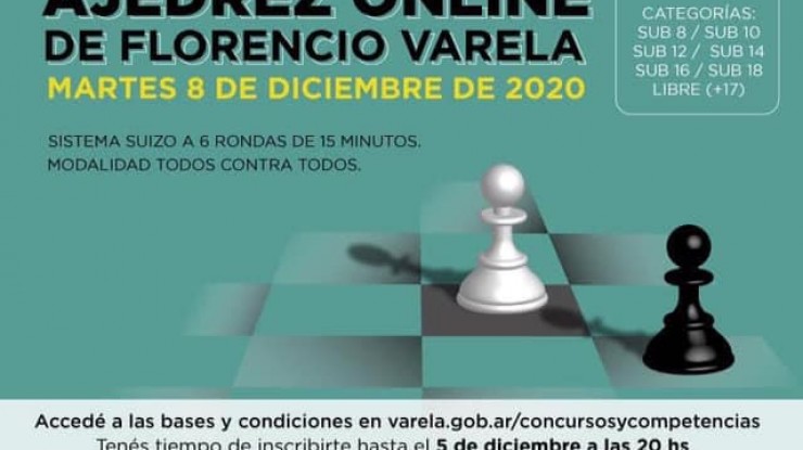 Inscripción abierta al último torneo de ajedrez en el año