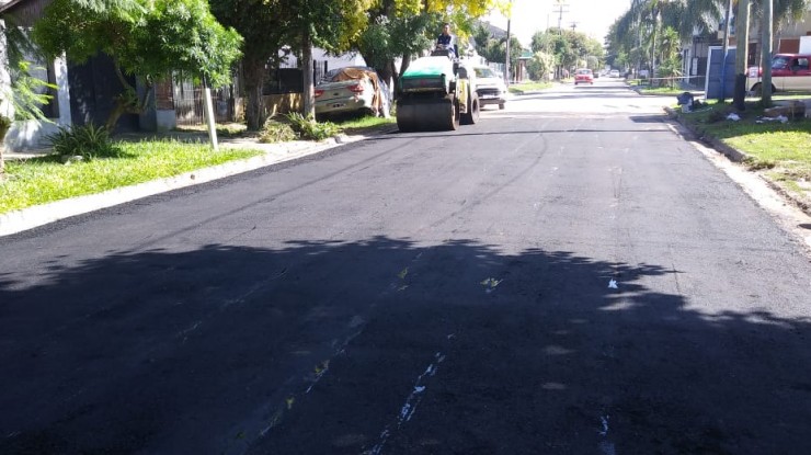 Trabajos en la red vial en Villa del Plata