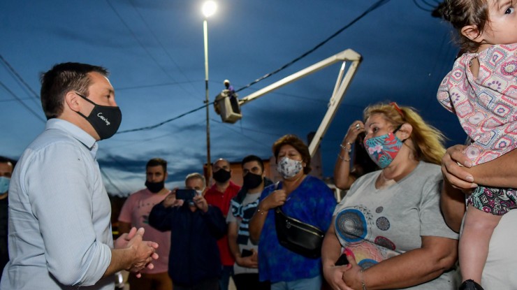 El intendente Watson supervisó los trabajos en Avenida Luján