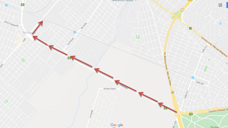 Restricción al tránsito vehicular sobre la Ruta Provincial N°36