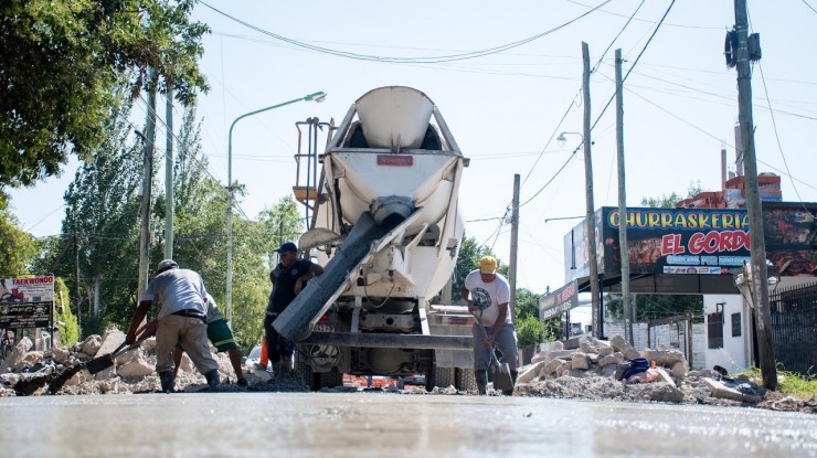 Última etapa en la repavimentación de Av Tte. Gral. Juan Domingo Perón