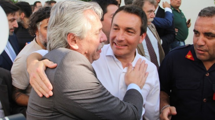 Andrés Watson junto al presidente Alberto Fernández